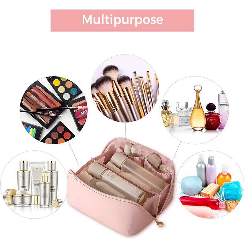 Water-Resistant Travel Cosmetic Bag with Large Capacity