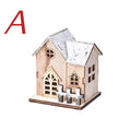 Wooden Christmas LED Light House with Warm Lighting