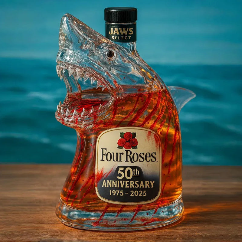 Shark Jaws Anniversary Whiskey Bottle