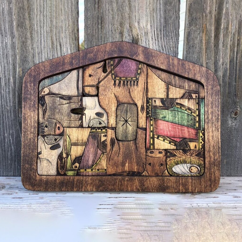 Wooden Jesus Puzzle Set
