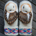 Nordic Gloves hand-knit with owls