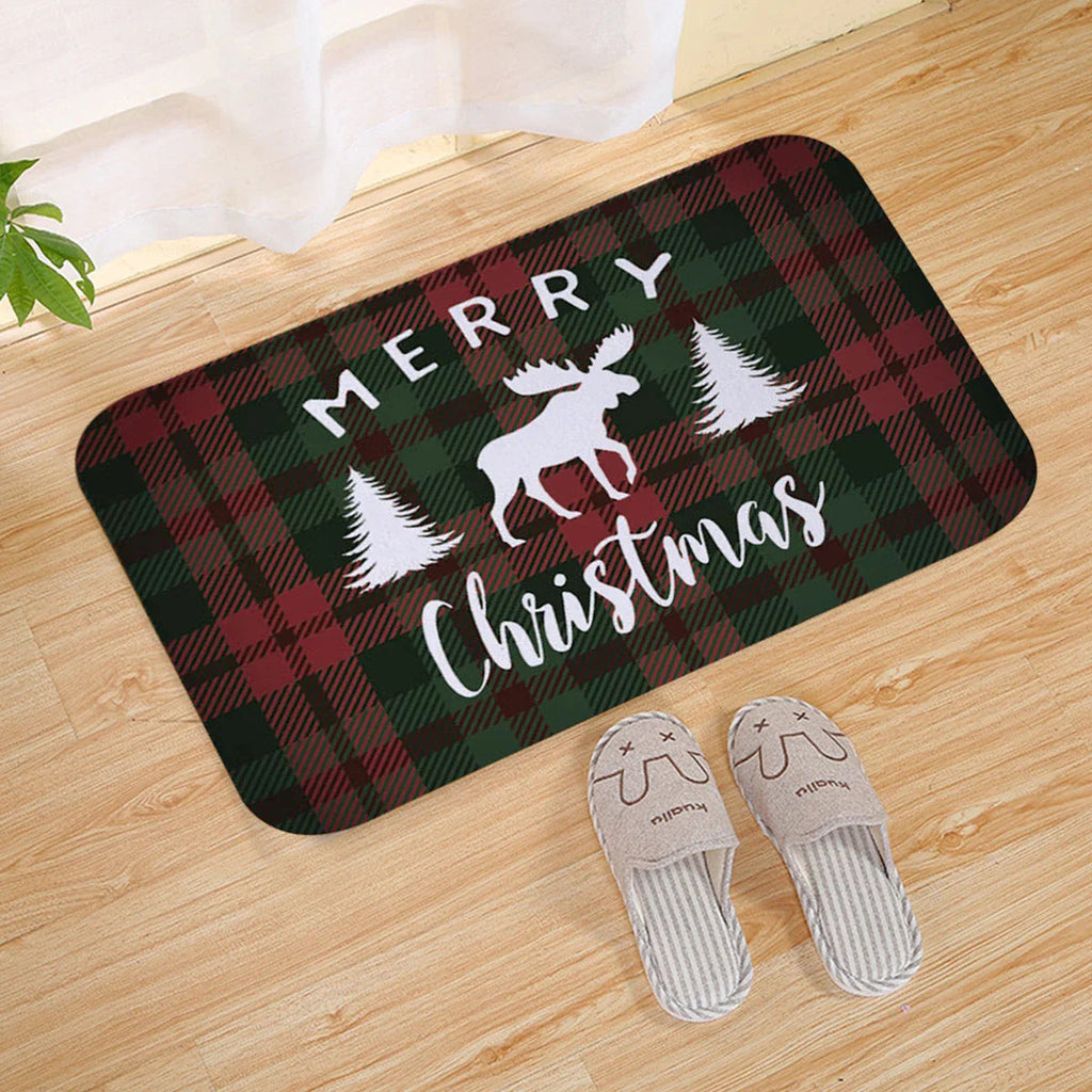 Kerstmat met Kerstman – Feestelijke Deurmat voor Binnen en Buiten