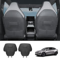 Nappa Leather Front Seat Back Kick Mats for Tesla Model Y L 2026+
