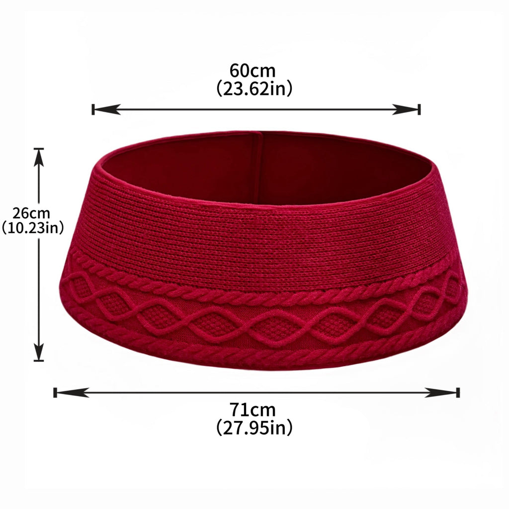 Luxury Knitted Christmas Tree Skirt – Cozy Apron Scene Decoration Base