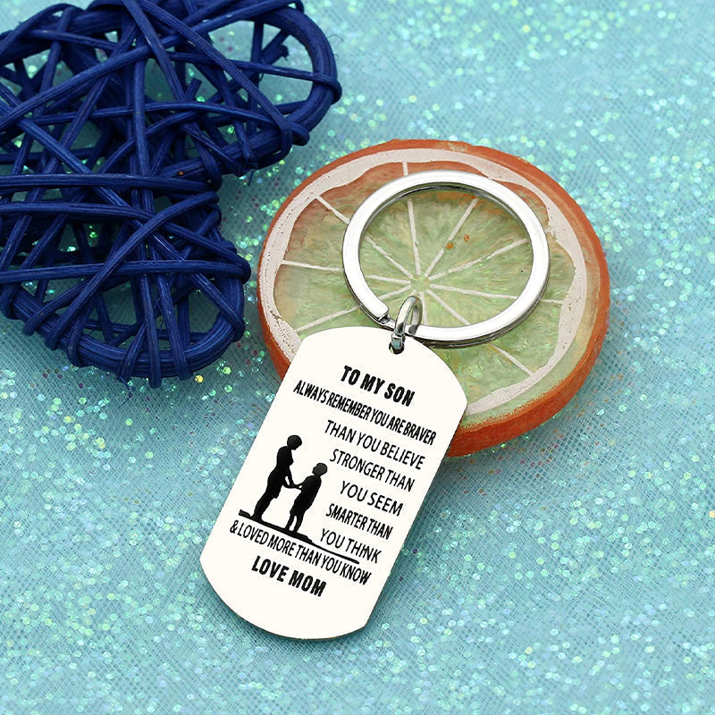 Mother's Day Engraving Metal Keychain with Box