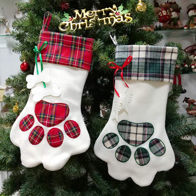 Checked Christmas Socks