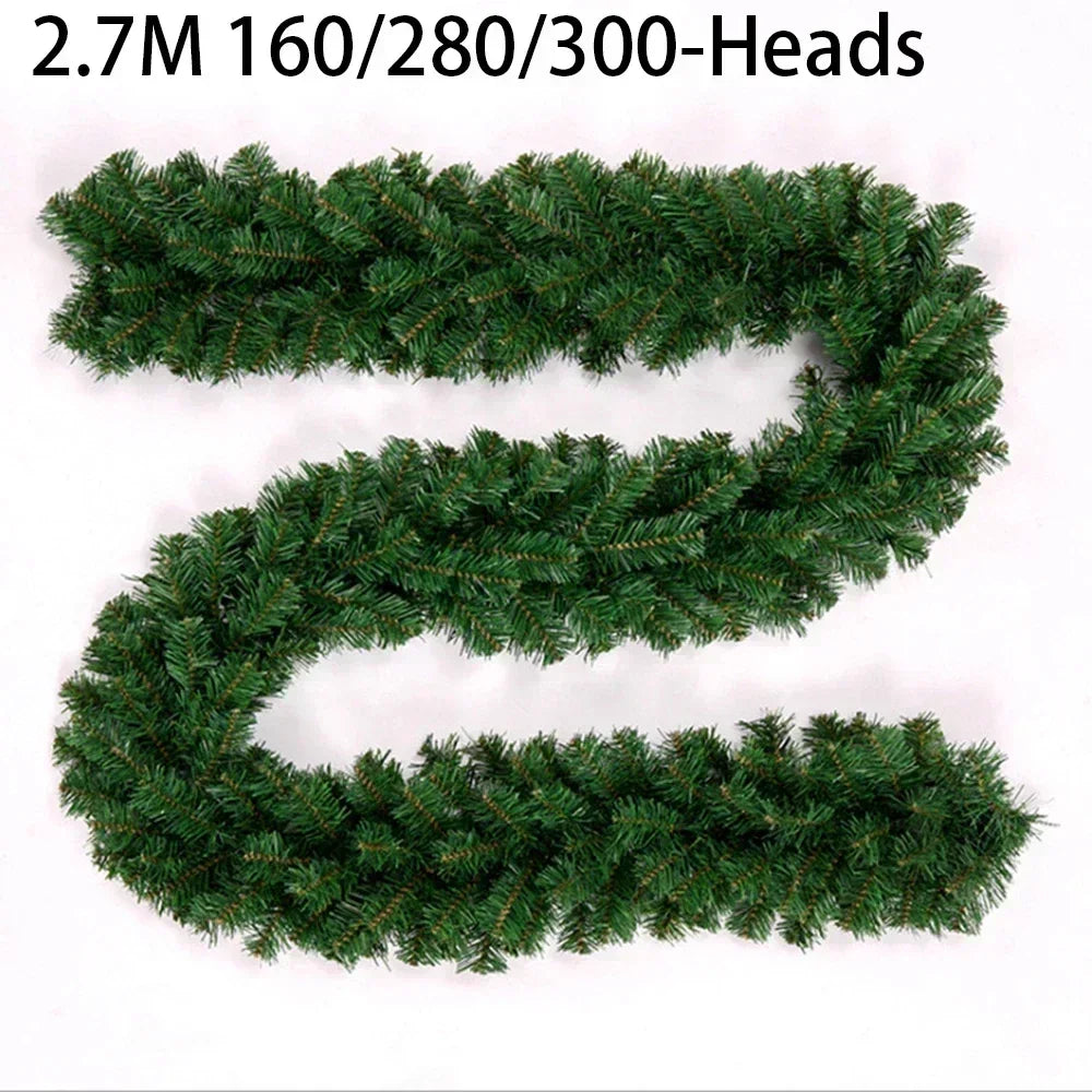 EverPine Christmas Garland | 2.7 m Artificial Fir Garland | Dense PVC Fir Branches | Christmas Decoration for Staircase, Fireplace & Windows