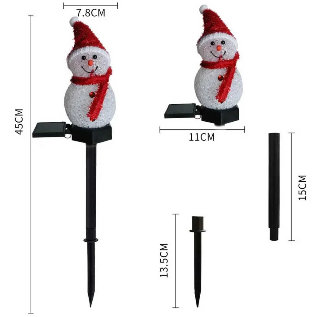 Solar-Powered Snowman Lamp - SolarSnow