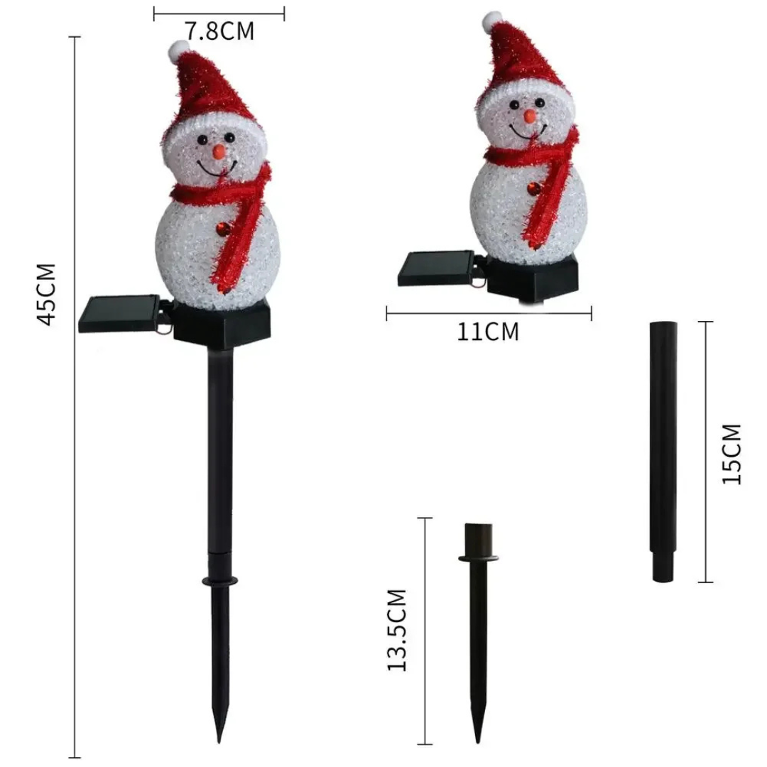 Solar-Powered Snowman Lamp - SolarSnow