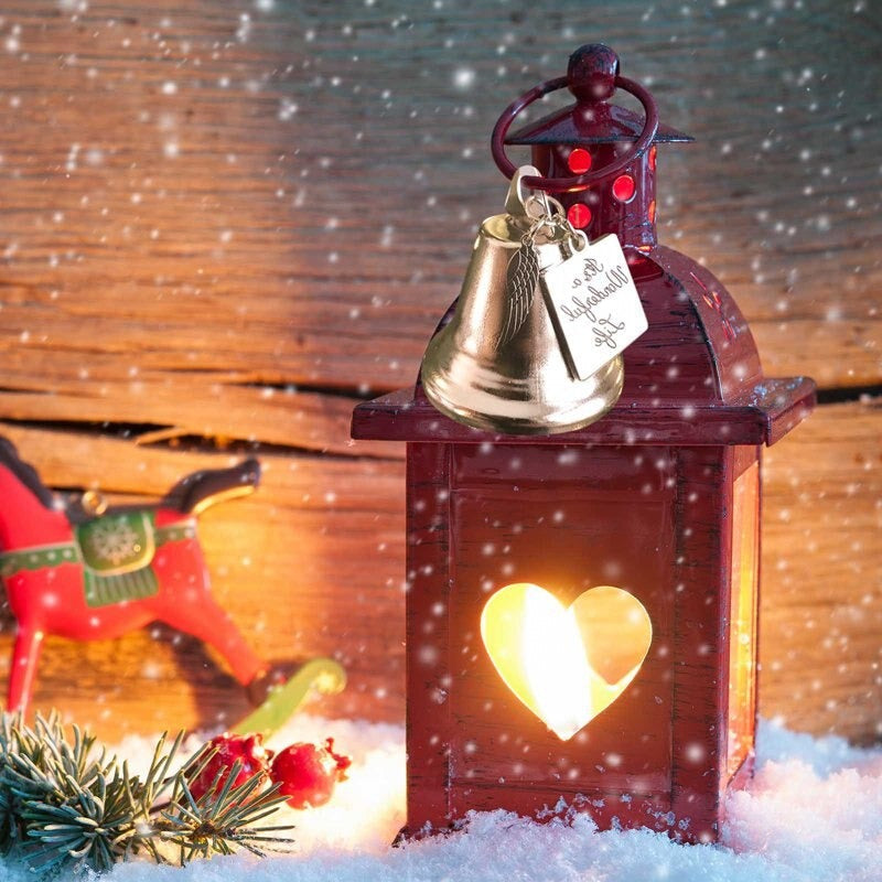 Christmas Tree Memorial Ornaments Angel Wings Bell Pendant Hanging Decoration