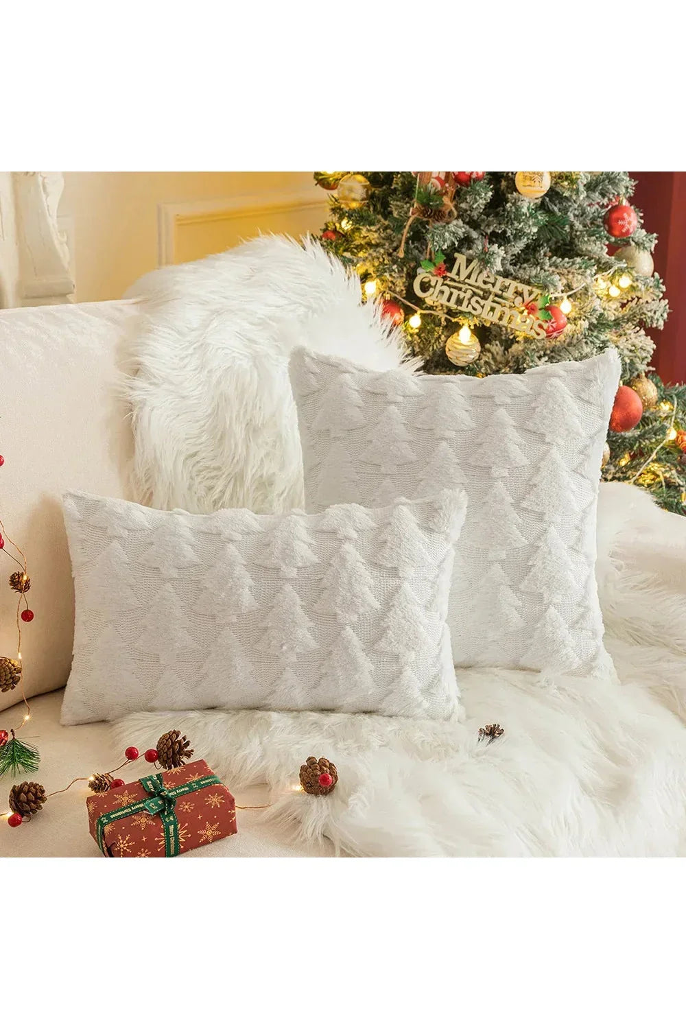 Plush Christmas pillowcase