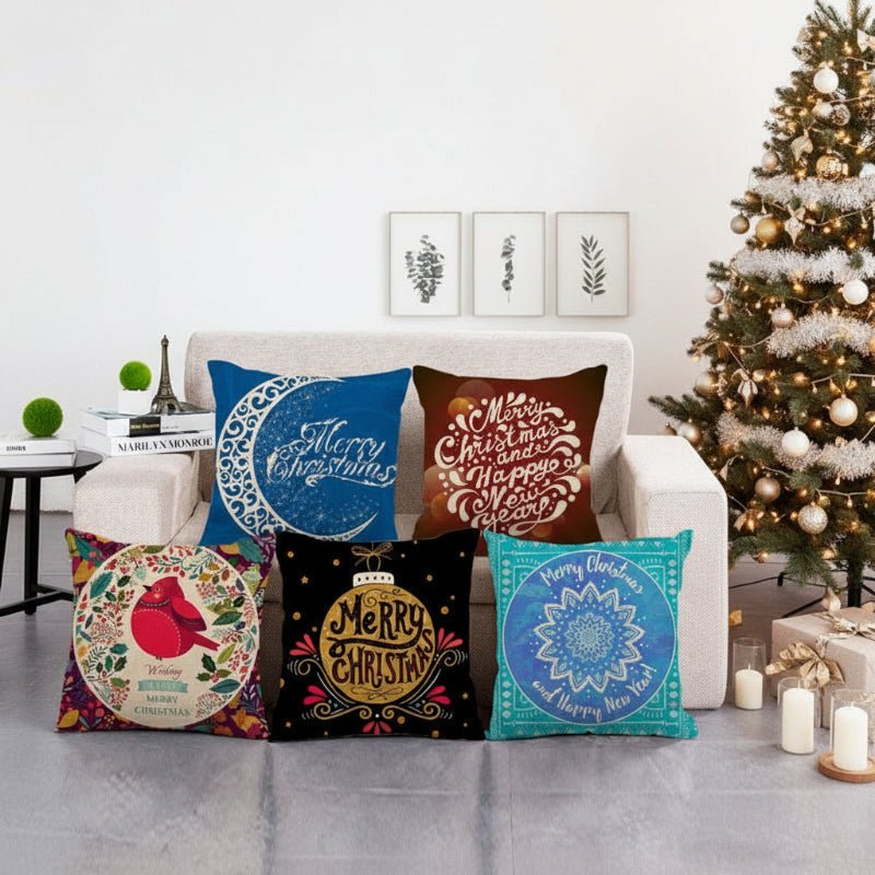 Festive 18-Inch Velvet Pillowcase with Hidden Zipper for Christmas Decoration