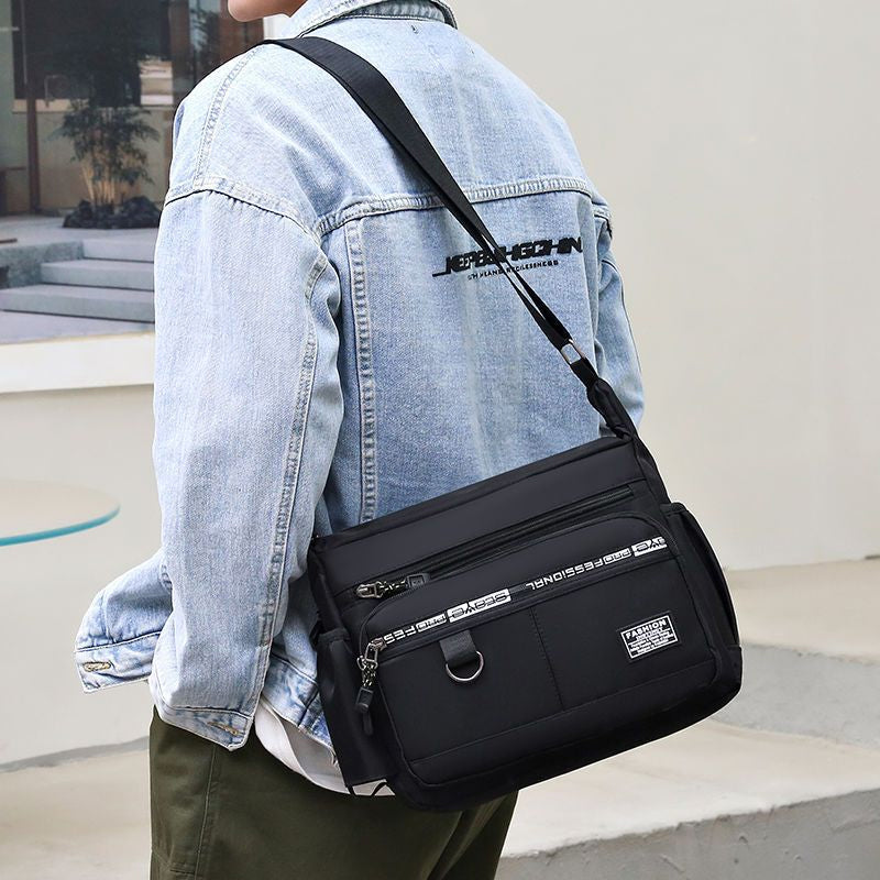 Men's messenger bag with multiple pockets