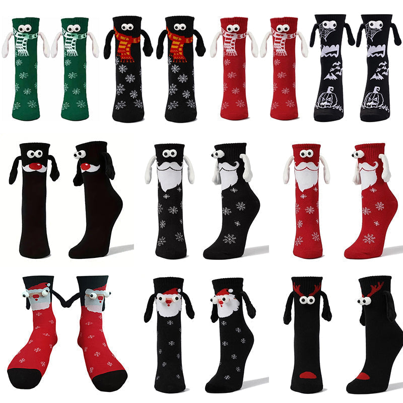 Magnetic Socks Winter Edition Couple Hand in Hand Socks