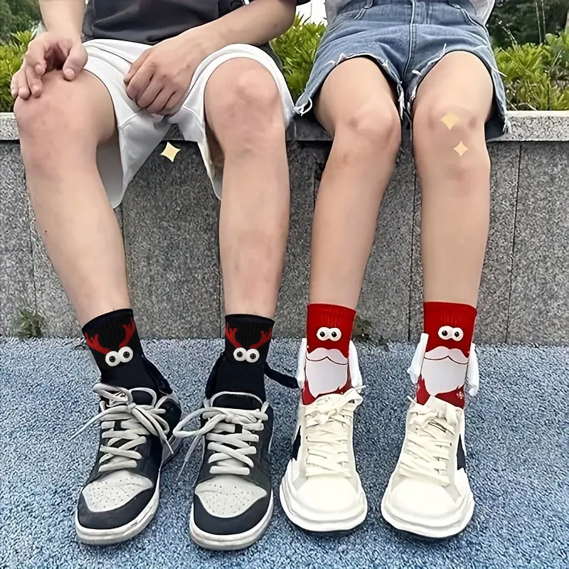 Magnetic Socks Winter Edition Couple Hand in Hand Socks