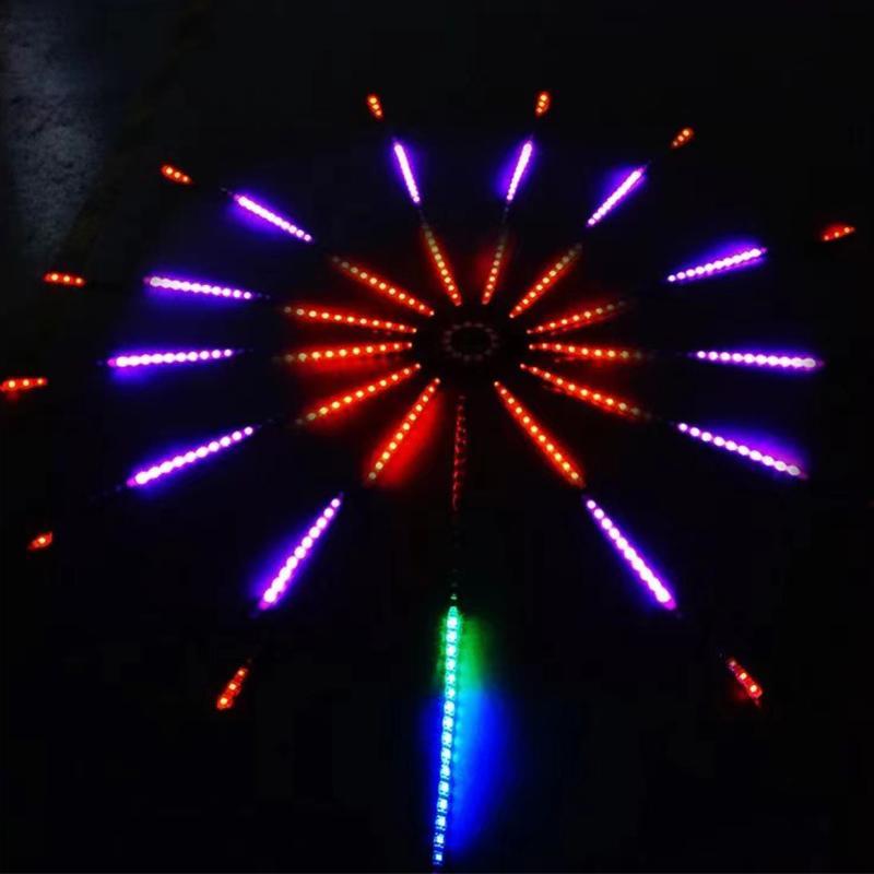 LED lights from fireworks
