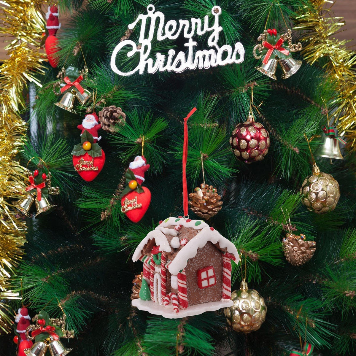 Mini Christmas Gingerbread House Decorations