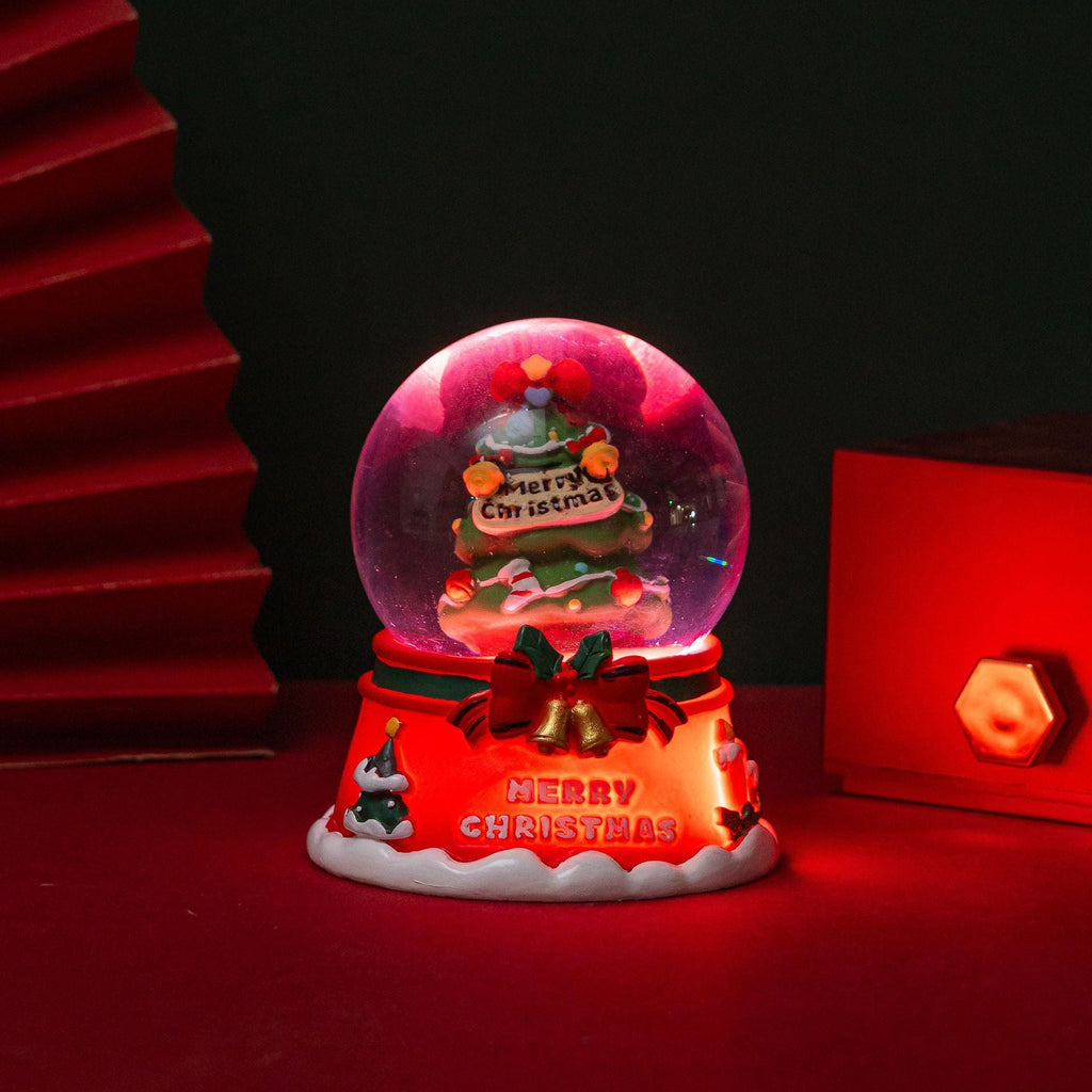 Luminous Snowman Resin Crystal Ball Ornament