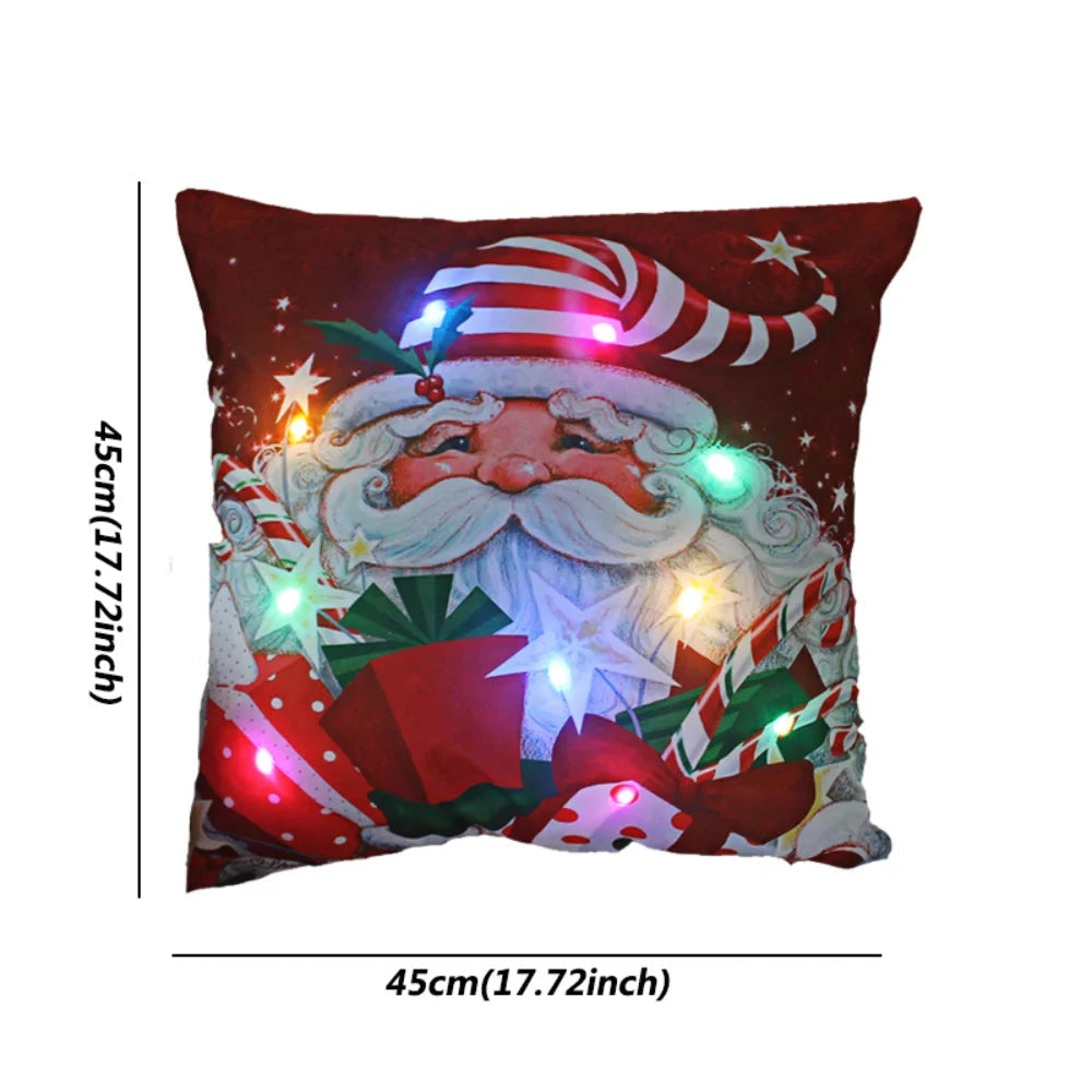 Kerst LED Kussensloop – Decoratieve Kussensloop met Verlichting voor Feestelijke Sfeer
