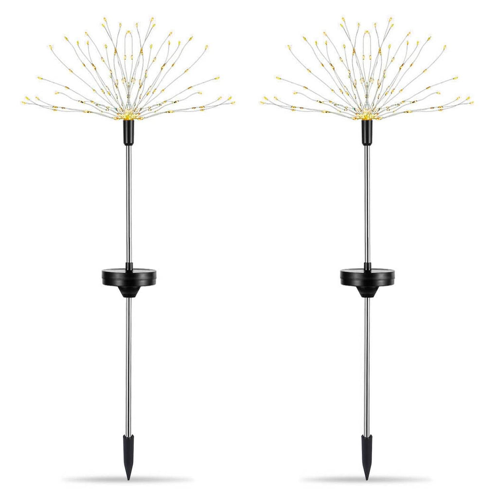 2-piece: Solar-powered star explosion garden lights