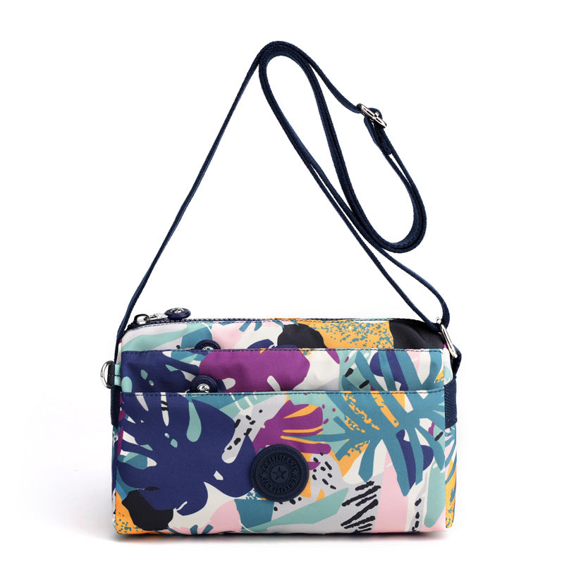 Women's Casual Multi-layer Fashionable Simple Shoulder Bag Made of Nylon