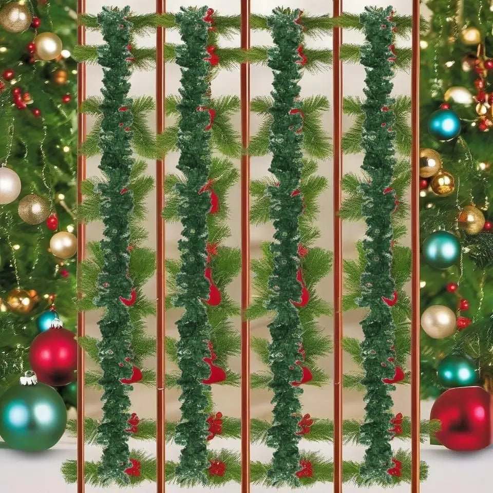 Christmas Garland with LED Lights – 32.8ft Sparkling Holiday Décor to Enchant Your Home & Outdoor Spaces