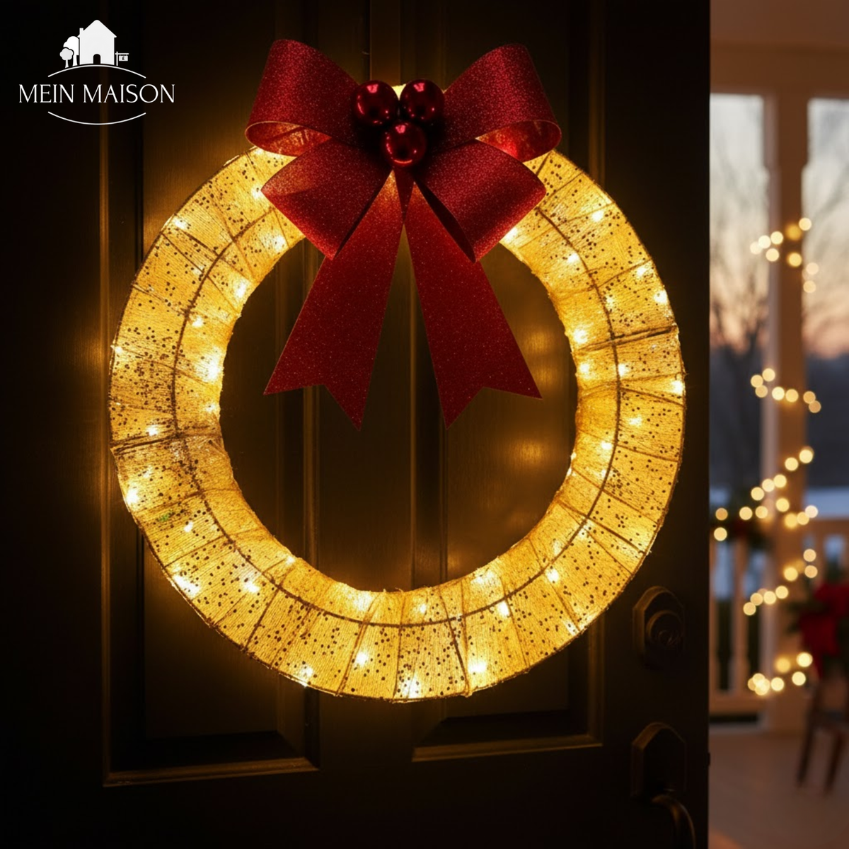 GlowBow – The glowing Christmas wreath garland for festive elegance