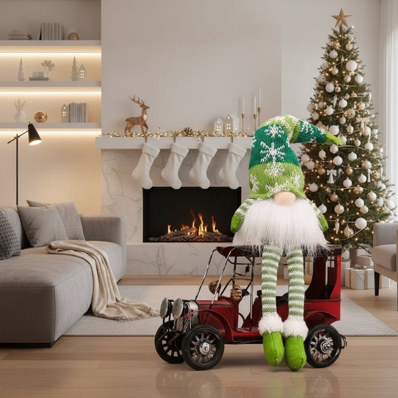 Luminous Christmas doll with warm, yellow glow for festive decoration