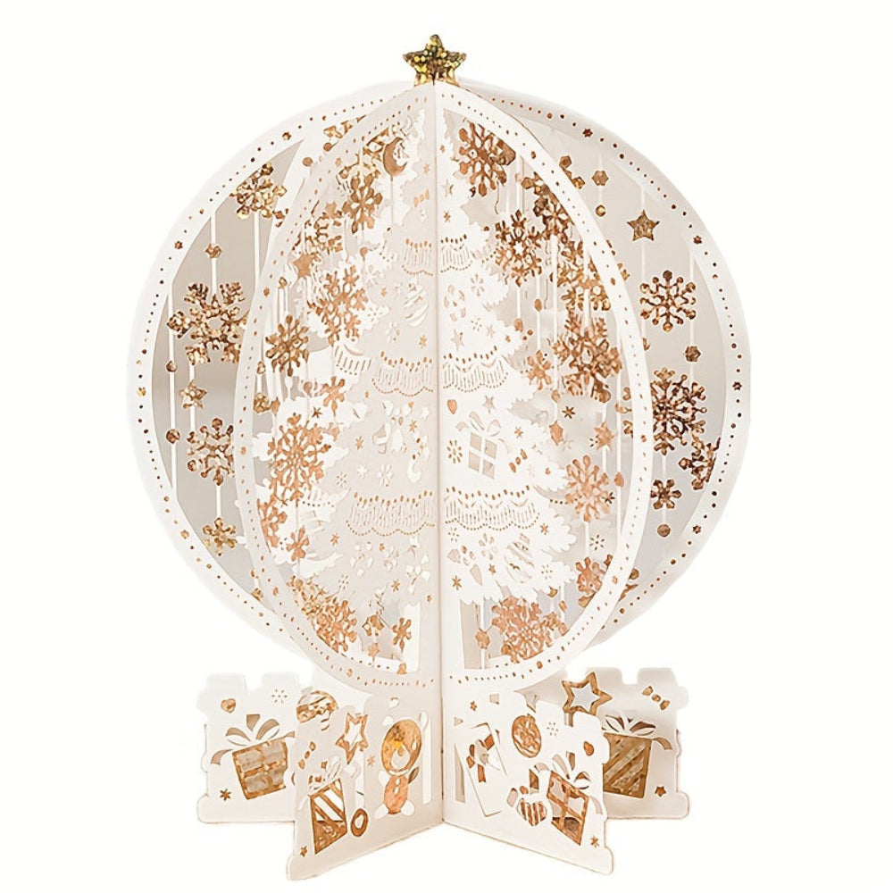 3D Pop-up Christmas Card with Magical Tree Display – Perfect for Christmas Wishes and Festive Decoration