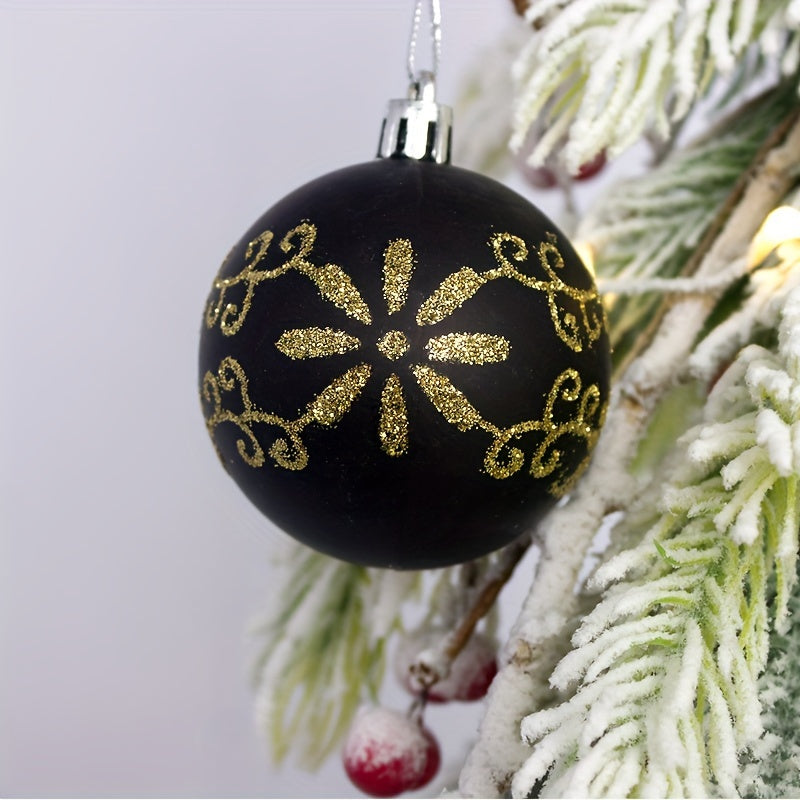 Christmas Tree Baubles Set – Plastic Hanging Ornaments