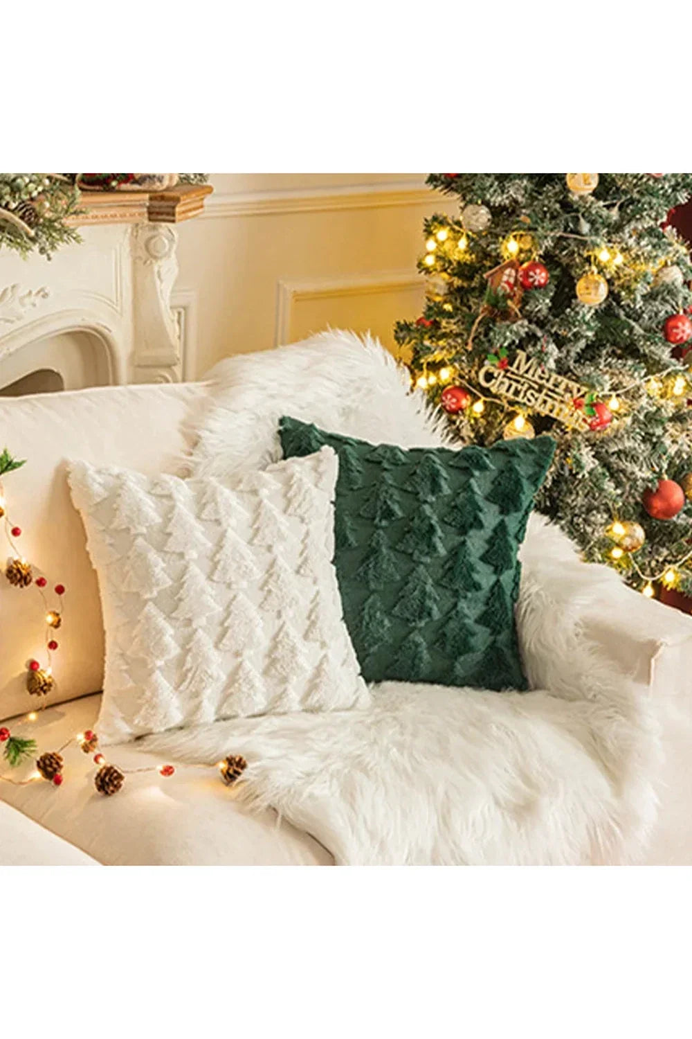 Plush Christmas pillowcase