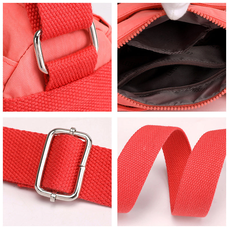 Women's Casual Multi-layer Fashionable Simple Shoulder Bag Made of Nylon