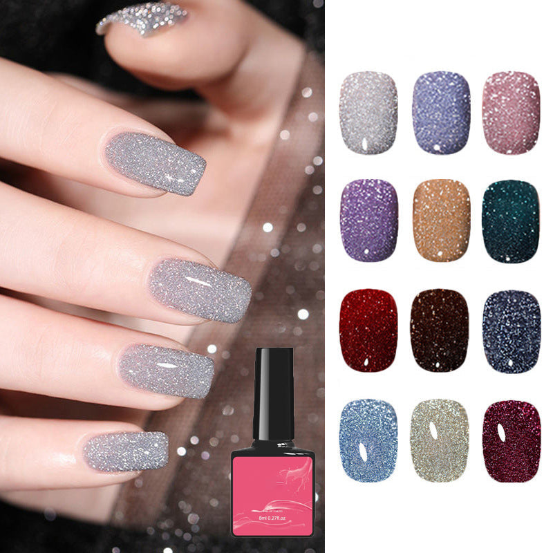 High density glitter nail gel polish