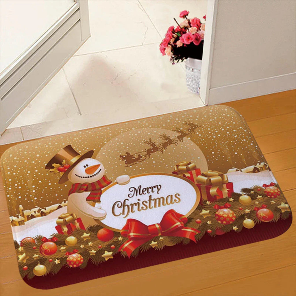 Kerstmat met Kerstman – Feestelijke Deurmat voor Binnen en Buiten