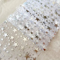 Sparkling Table Runner "StellaLuxe" | Gold, Rose Gold or Silver | Metallic Shimmering Mesh Runner with Star Pattern | For Parties & Dinner Decoration