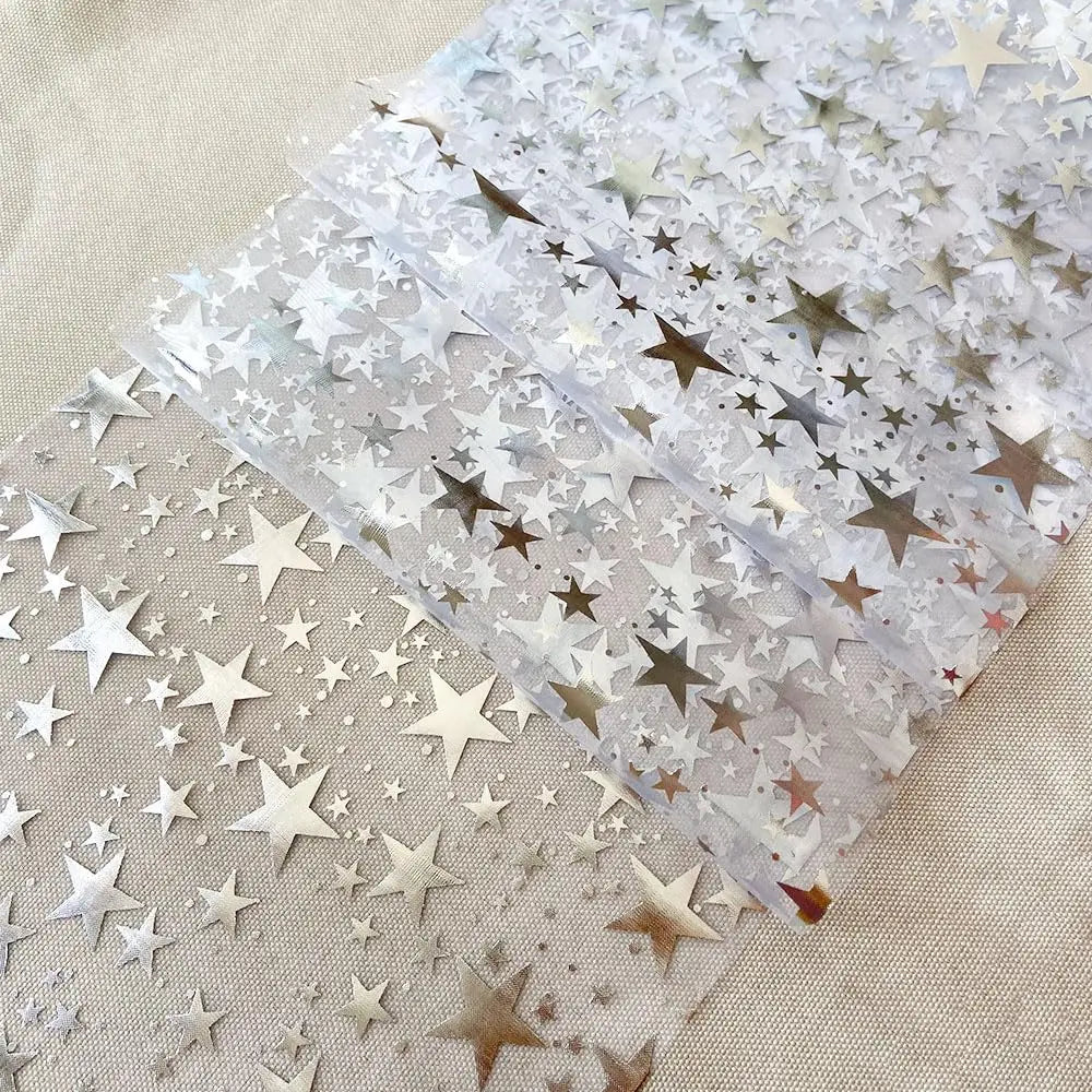 Sparkling Table Runner "StellaLuxe" | Gold, Rose Gold or Silver | Metallic Shimmering Mesh Runner with Star Pattern | For Parties & Dinner Decoration
