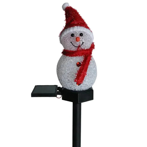 Solar-Powered Snowman Lamp - SolarSnow