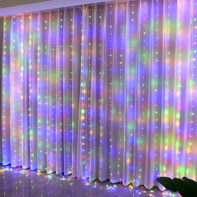 LED curtain lights – USB-controlled string lights for window and room decoration