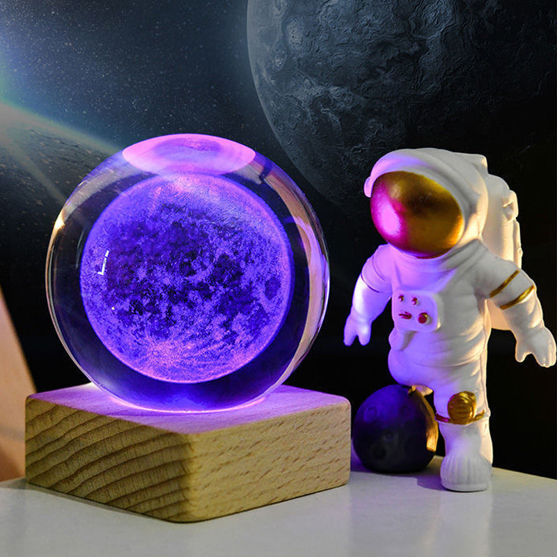 Night light Crystal ball 3D Galaxy