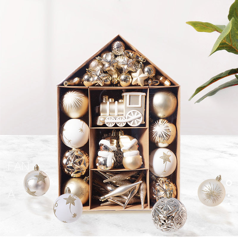 Christmas Ball Ornaments with Hanging Hooks, Multi-Piece Sets