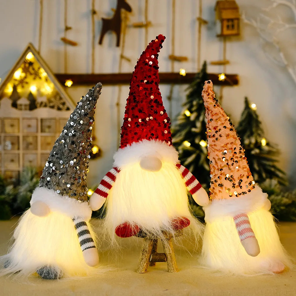Nordlumis | Glowing Christmas Gnome | 30 × 10 × 10 cm | LED Window & Table Decoration | Battery Operated | Gift Idea for Christmas & New Year