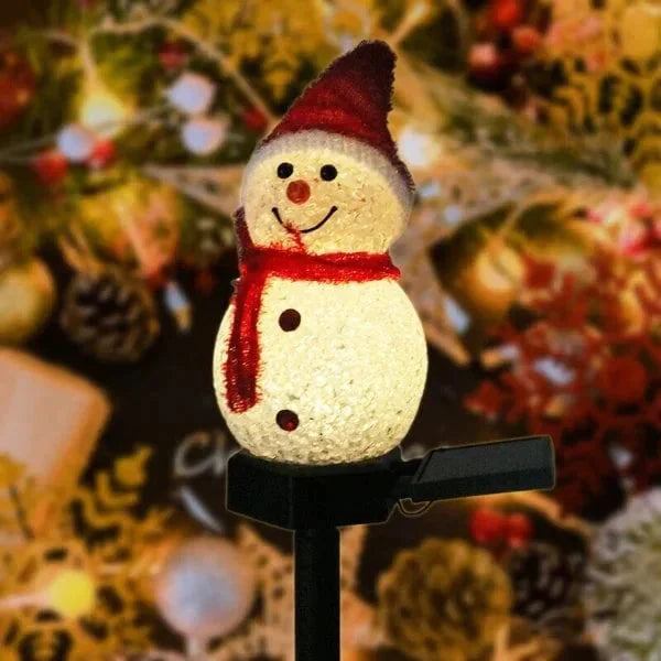 Solar-Powered Snowman Lamp - SolarSnow