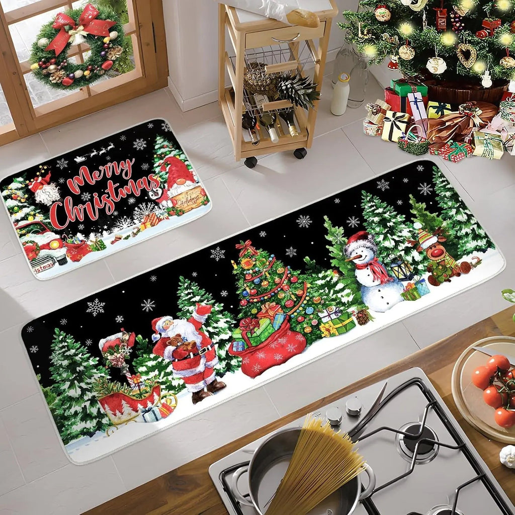 Vloermat met Kerstthema – Gingerbread Man Ontwerp voor Keuken of Voordeur
