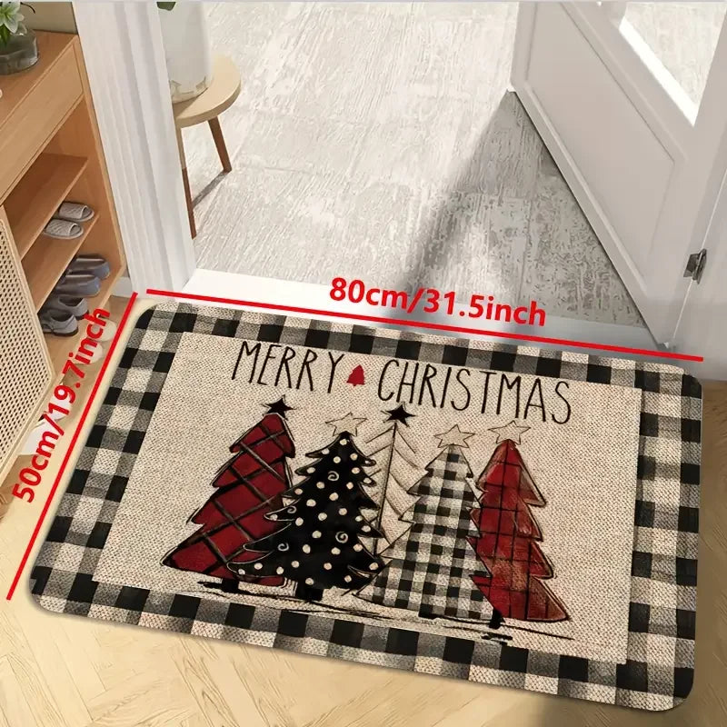 Kerstboomthematapijt – Zacht & Antislip Tapijt voor een Feestelijke Sfeer in Huis