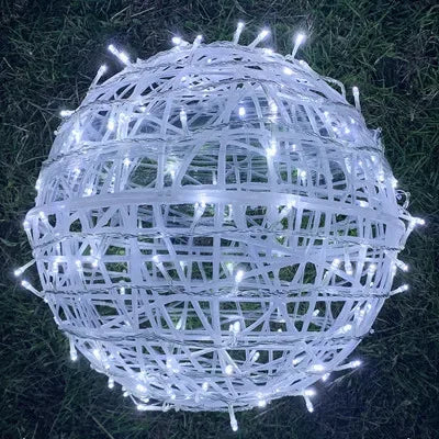 LED Rattan Ball String Lights – Decorative Outdoor Lighting for Gardens and Parties