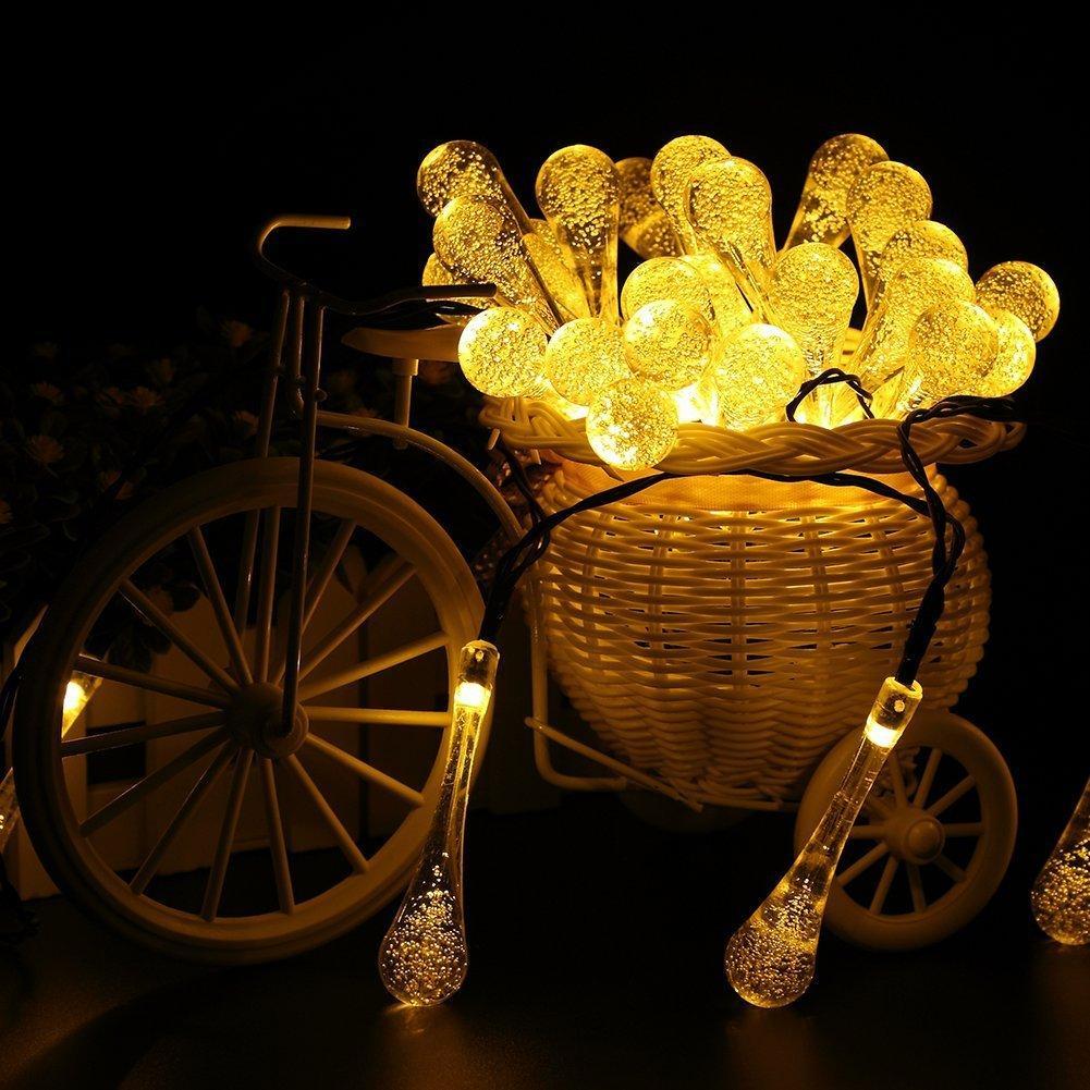 LED Water Drop Solar Lights