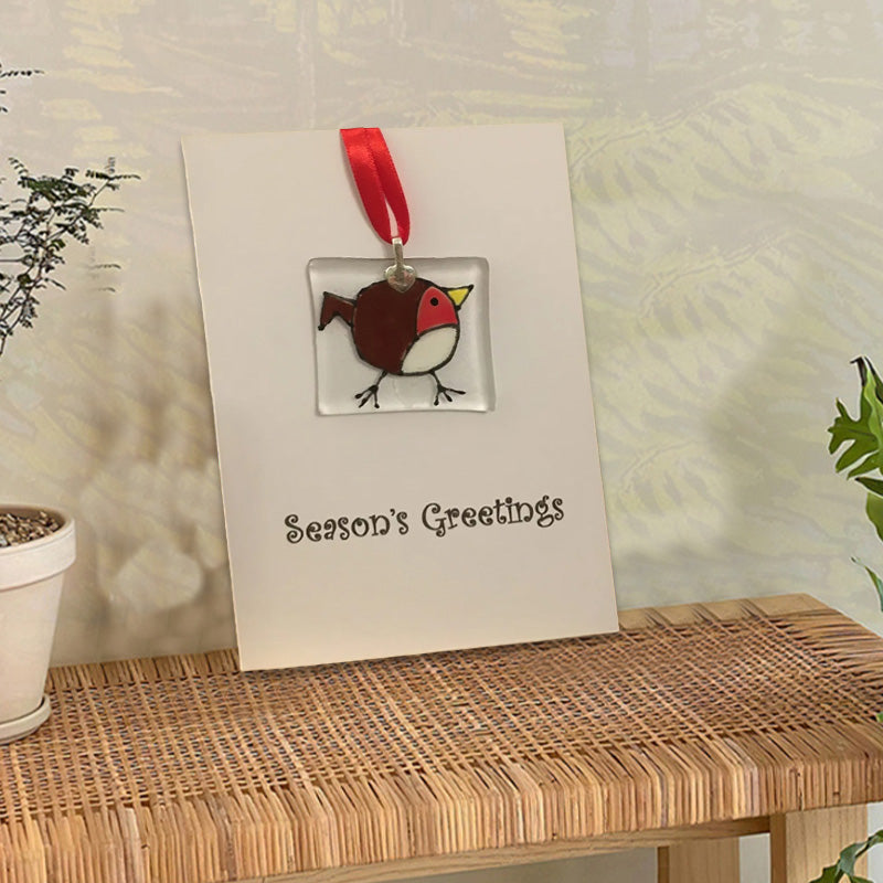 Handmade Christmas card ornaments