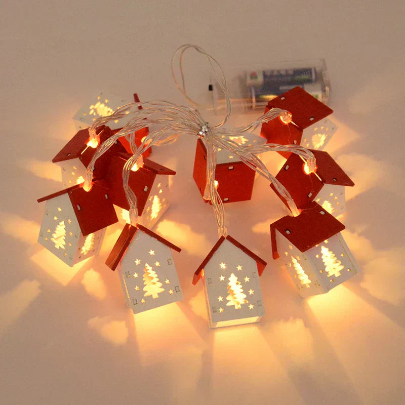 Wooden Christmas Houses with LED Lights - GlowHouse