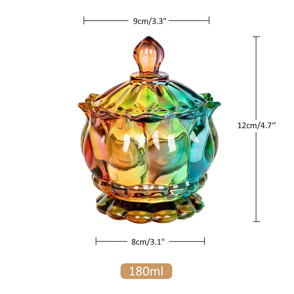 Iridescent Sugar Bowl with Lid