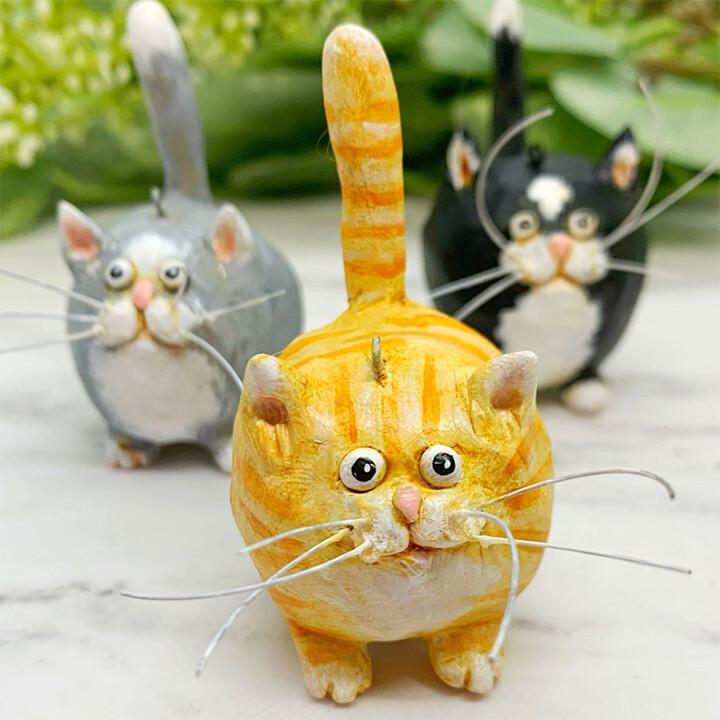 Unique Handmade Cat Christmas Ornament - Purrfect Holiday Hangers